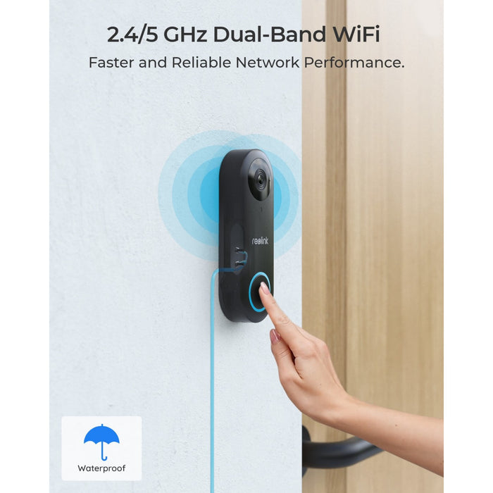 Reolink 2K 5MP WiFi Smart Video Doorbell Camera with Chime & 64GB MicroSD Card