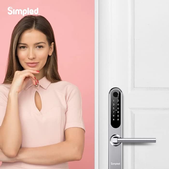 Simpled DFF-SP Double-Sided Smart Lock (Silver)