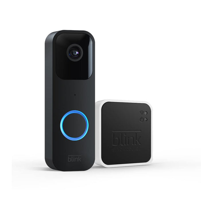 Blink Video Doorbell with Sync Module 2 Black