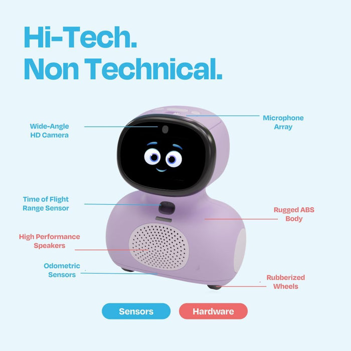 MIKO Mini: AI Robot for Kids - Interactive Robot, Purple