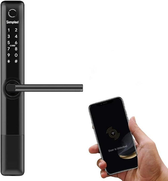 Simpled SF-SP Slim Series Smart Lock (Matt Black)