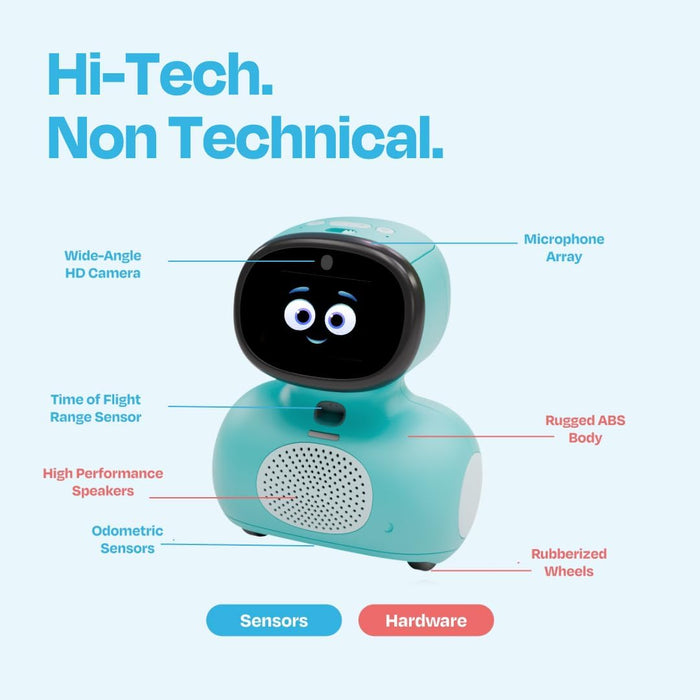 MIKO Mini: AI Robot for Kids - Interactive Robot, Blue