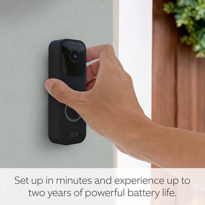 Blink Video Doorbell with Sync Module 2 Black