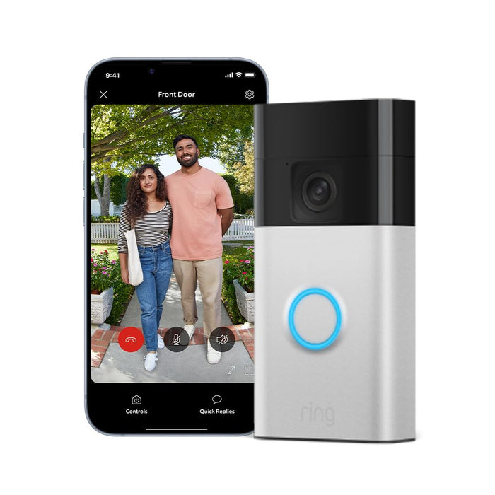 Ring New Battery Video Doorbell (Gen 3) with Chime Pro - Satin Nickel *BUNDLE*