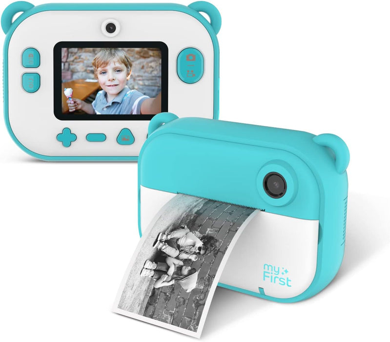 myFirst Camera Instant Print Camera, Insta 2 w/ Thermal Paper Refills - Blue, 12MP