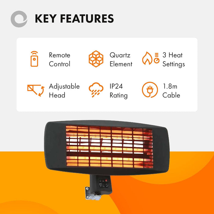 Devola Core 2kW Wall Mounted Patio Heaters