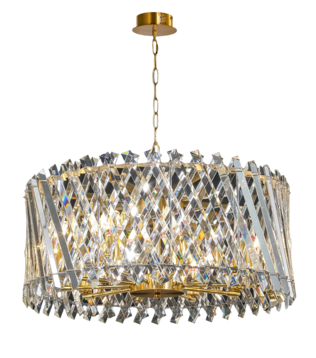 Criss Gold Crystal Chandelier 10 Light