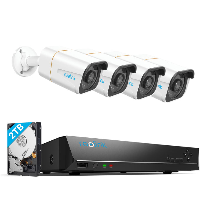 Reolink 10MP 5K 8 Channel NVR Kit with 4 Bullet Cameras - PoE Kit