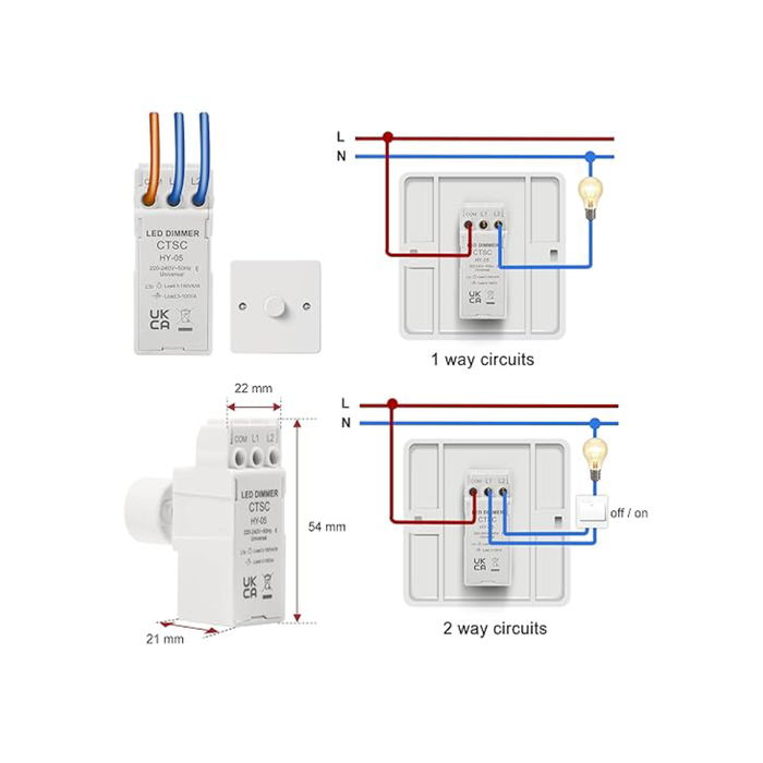 Hilton Led Dimmer MDL 100LT