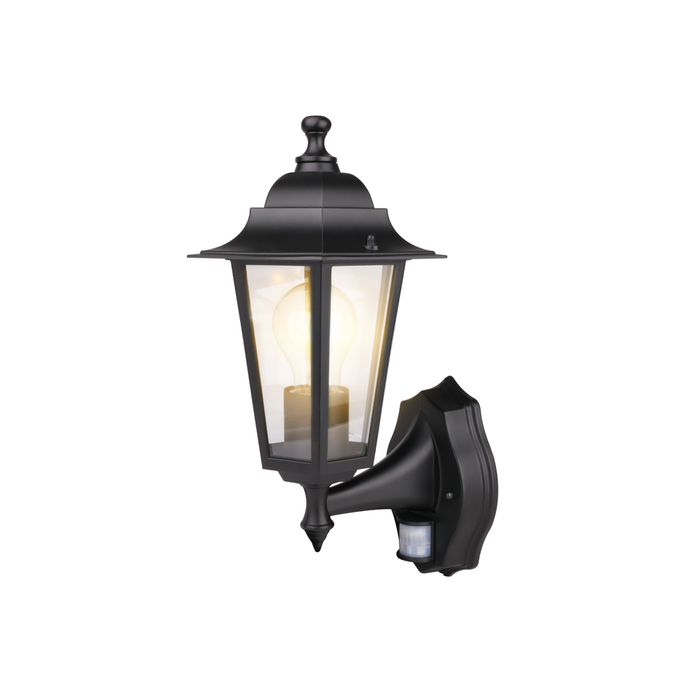 6 Sided Black PIR Lantern (S5902)