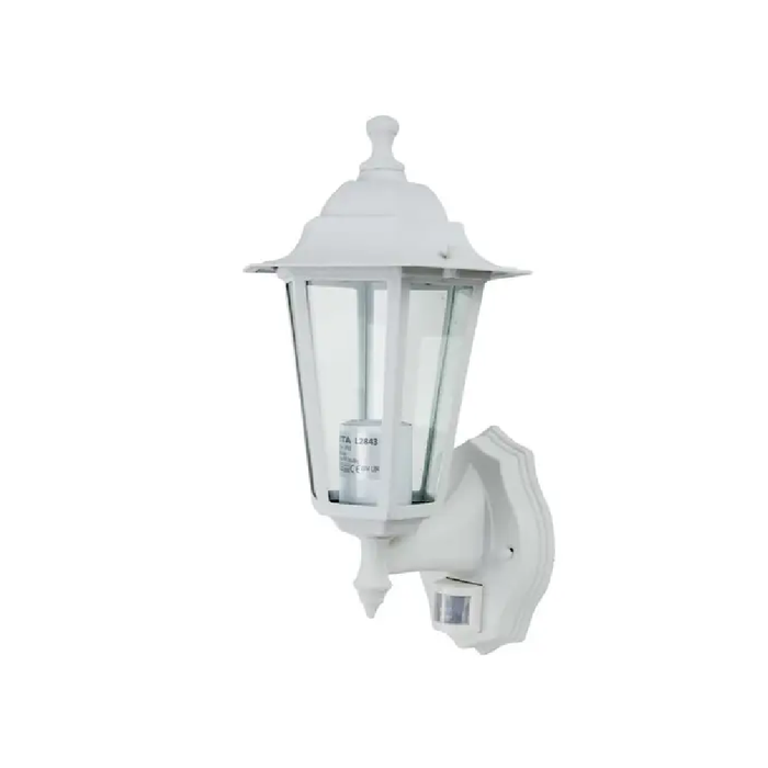 6 Sided White PIR Lantern (S5903)