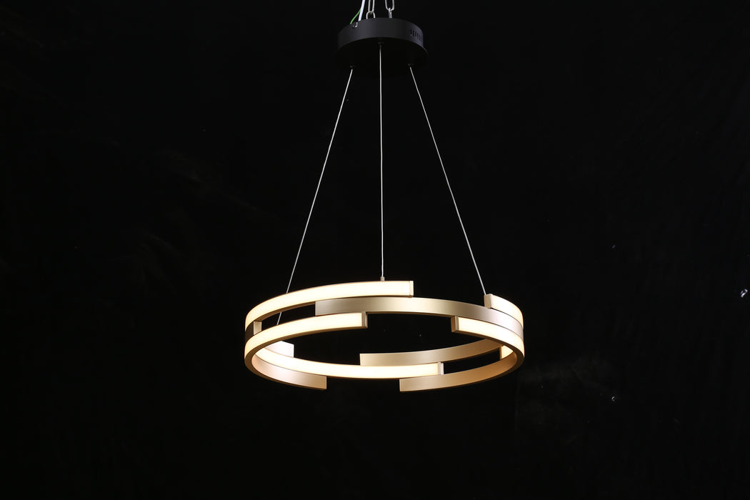 Petra Gold & Black LED Halo Pendant