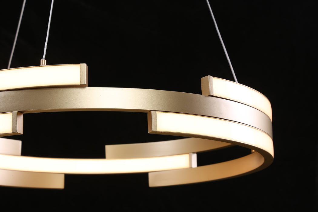 Petra Gold & Black LED Halo Pendant