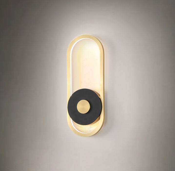 Seville Gold & Black LED IP65 Wall Light - Large