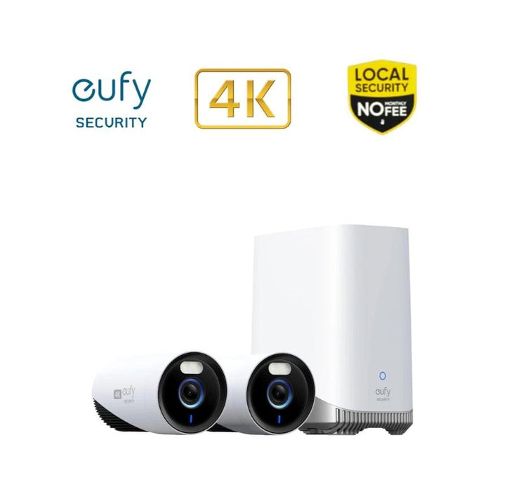 EufyCam 4K 24/7 Smart Protection E330 Kit - 2x Cameras with Homebase 3 (Professional)