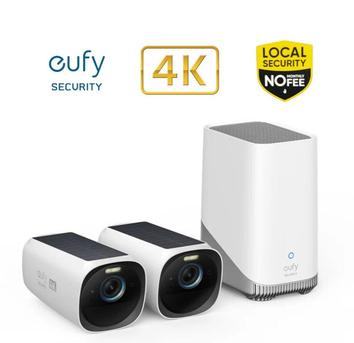 EufyCam S330 Kit - 2x S330 Cameras & Homebase 3