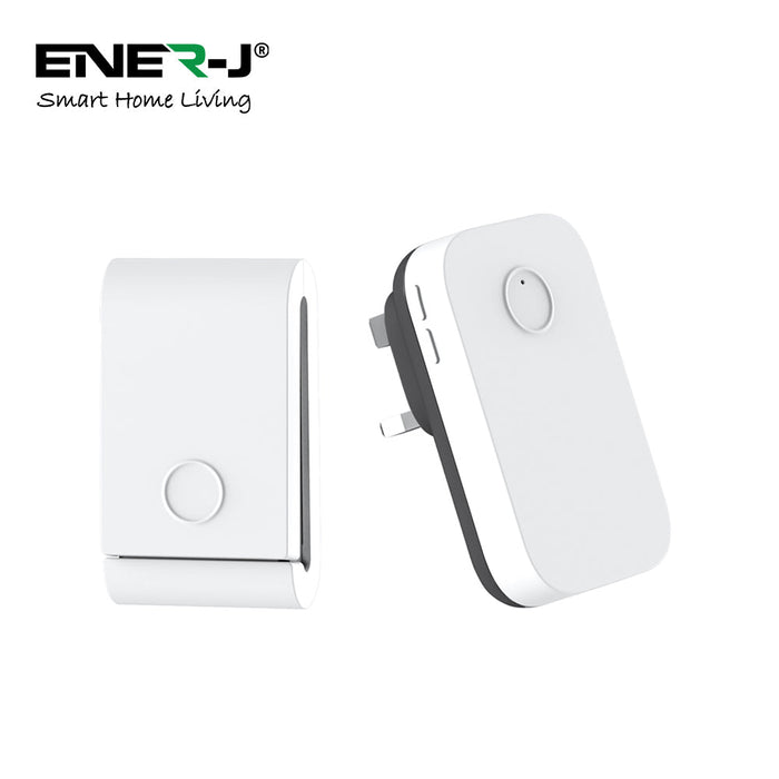 Ener J WS1077 Wireless Kinetic Doorbell and Chime with UK Plug