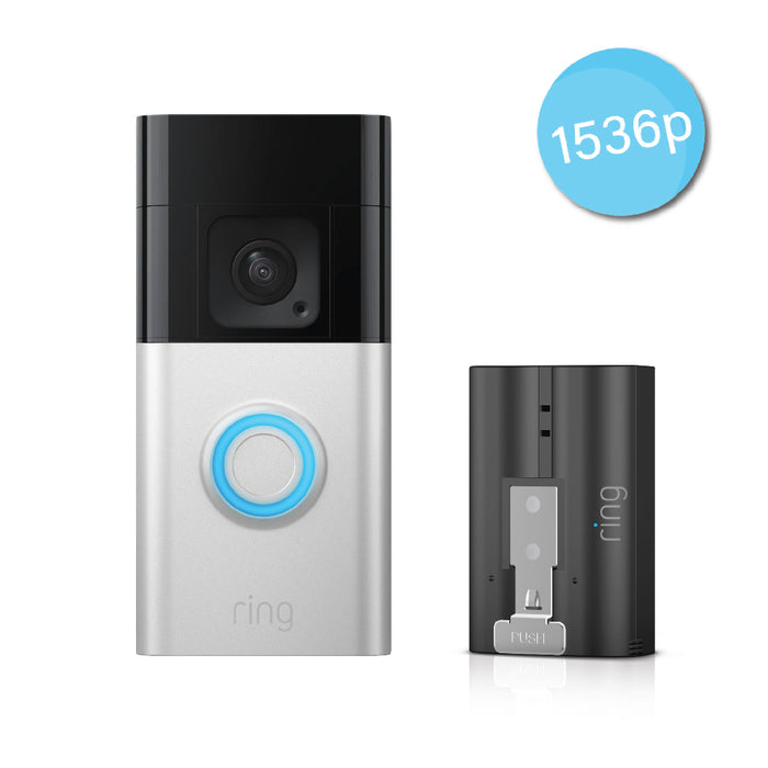 Ring Doorbell Plus Battery  1536p & Extra Quick Release Battery *BUNDLE*