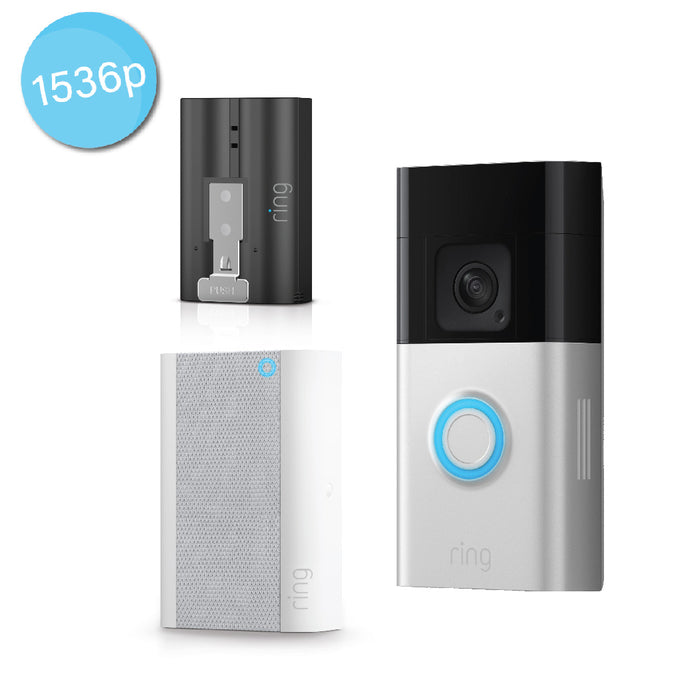 Ring Video Doorbell Pro Battery (1536p) & Ring Chime Pro & Extra Quick Release Battery *BUNDLE*