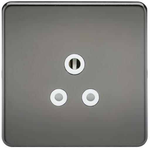 Knightsbridge SF5ABN Screwless 5A Unswitched Socket Black Nickel MLA - SND Electrical Ltd