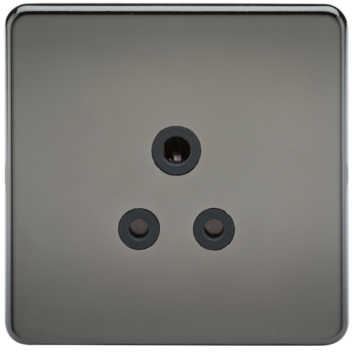 Knightsbridge SF5ABN Screwless 5A Unswitched Socket Black Nickel MLA - SND Electrical Ltd