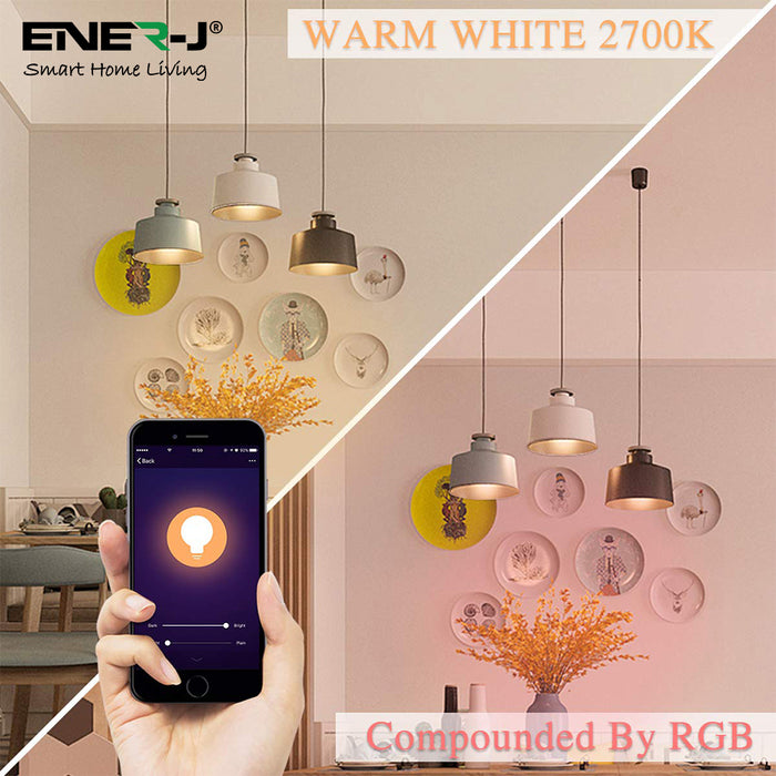 Ener J Smart WiFi Colour Changing LED Bulb 9W BC/B22