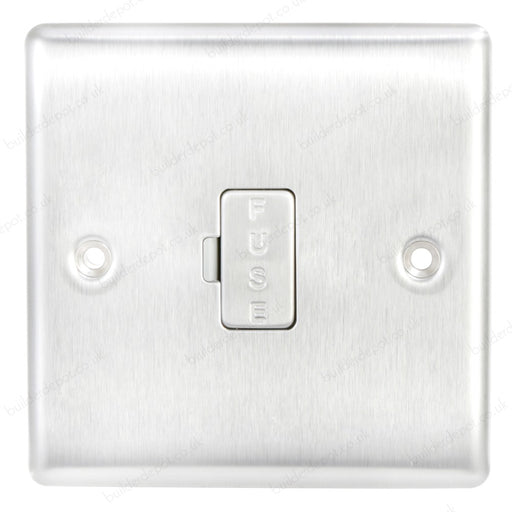 BG NBS54 Brushed Steel Fused Connection Unit (Spur) 13 Amp Unswitched - SND Electrical Ltd