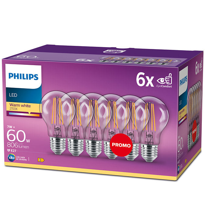 Philips a60 7w deals e27